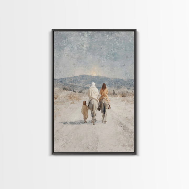 Holy Road Light | Framed Canvas Print | Christian Art Canvas | Christian Wall Art | Christian Christmas Art | Jesus Painting | Christian De