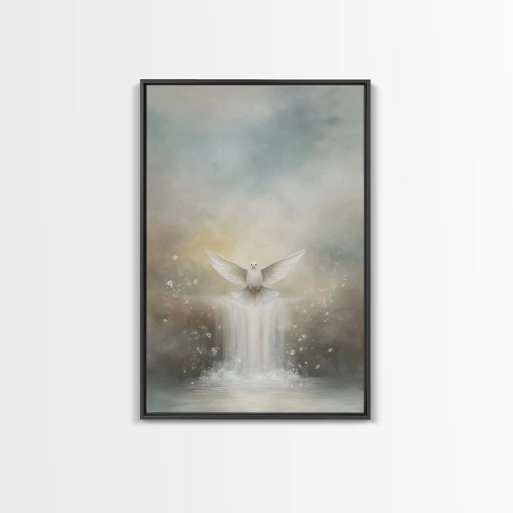 Spirit Of Peace – Framed Canvas Print – Christian Art Canvas – Christian Wall Art – Christian Art – Christian Gift – Minimalist Christian A