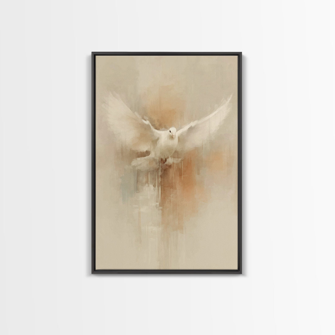 Heavenly Dove Light | Framed Canvas Print | Christian Wall Art | Christian Art Canvas | Christian Art | Christian Decor | Christian Gift