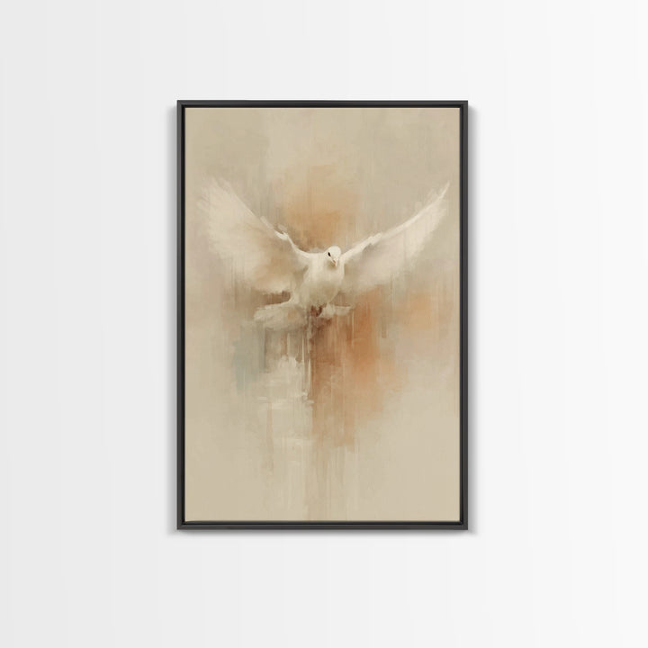 Heavenly Dove Light | Framed Canvas Print | Christian Wall Art | Christian Art Canvas | Christian Art | Christian Decor | Christian Gift