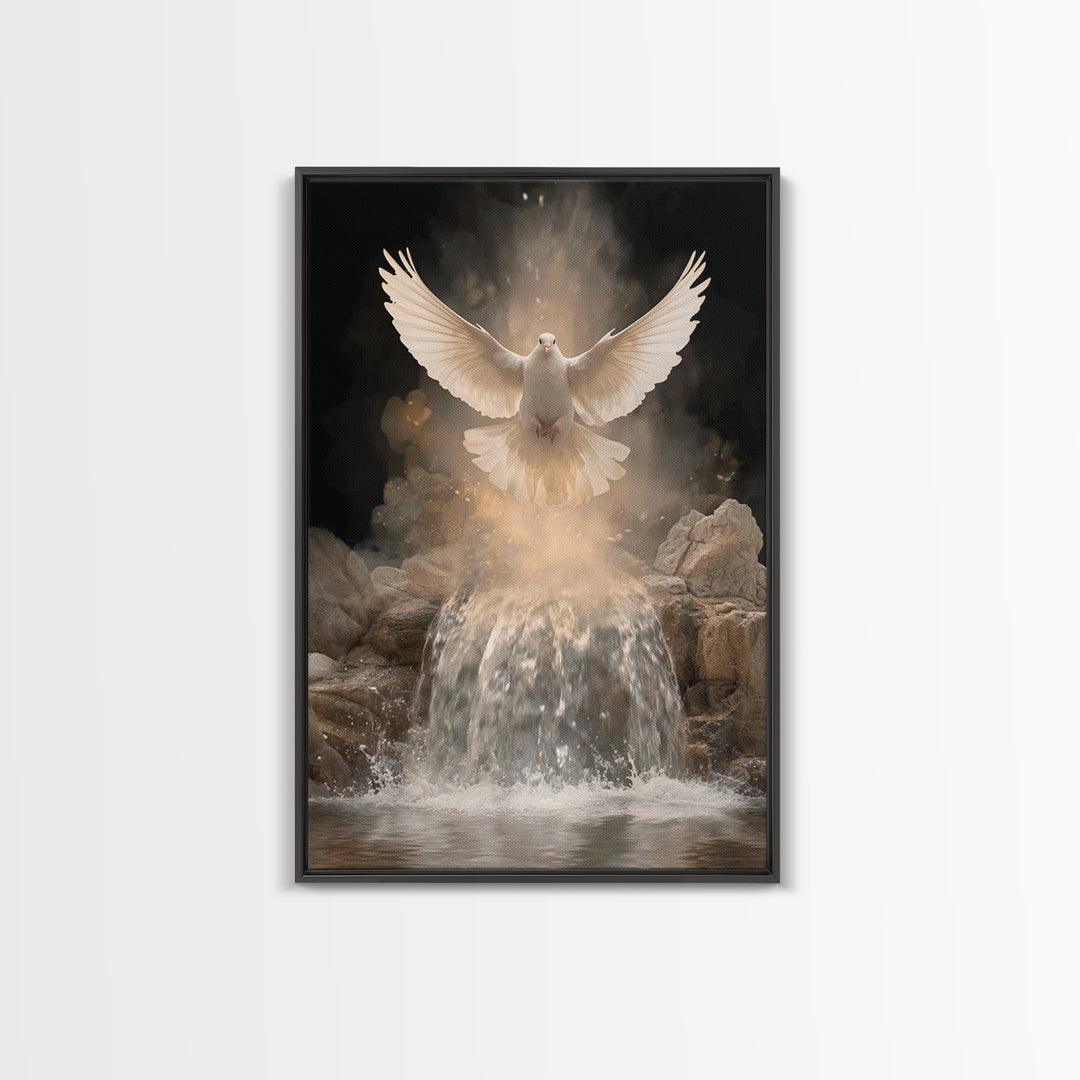 Living Water Light – Framed Canvas Print – Christian Art Canvas – Christian Wall Art – Christian Art – Christian Painting – Christian Gift