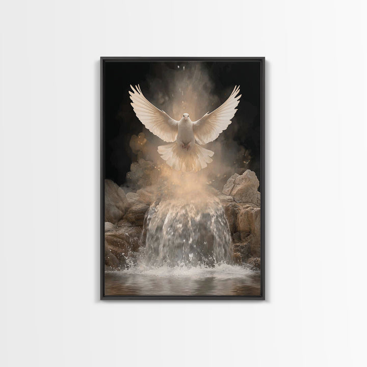 Living Water Light – Framed Canvas Print – Christian Art Canvas – Christian Wall Art – Christian Art – Christian Painting – Christian Gift