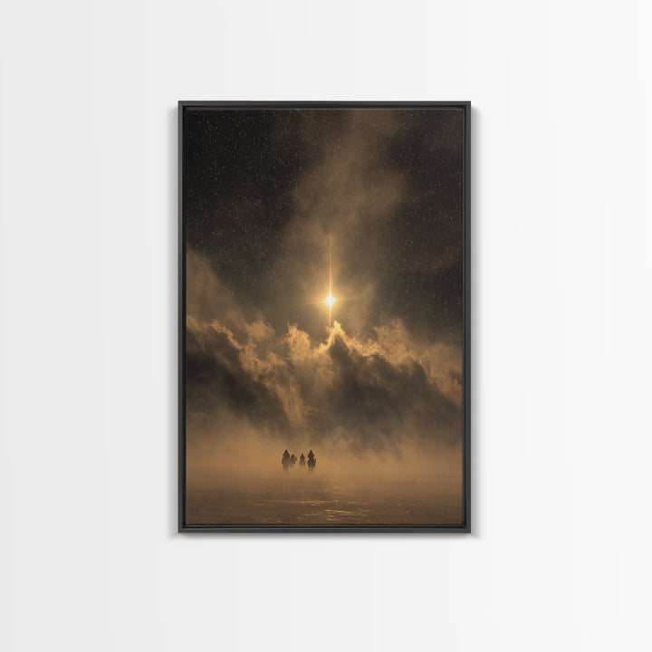 Journey of Kings – Framed Canvas Print – Christian Wall Art – Christian Christmas Art – Jesus Painting – Christmas Canvas Wall Art