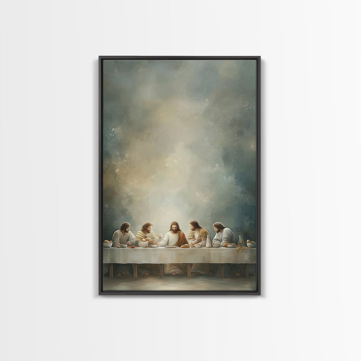Sacred Last Supper | Framed Canvas Print | Christian Art Canvas | Christian Decor | Christian Wall Art | Christian Art | Christian Christma