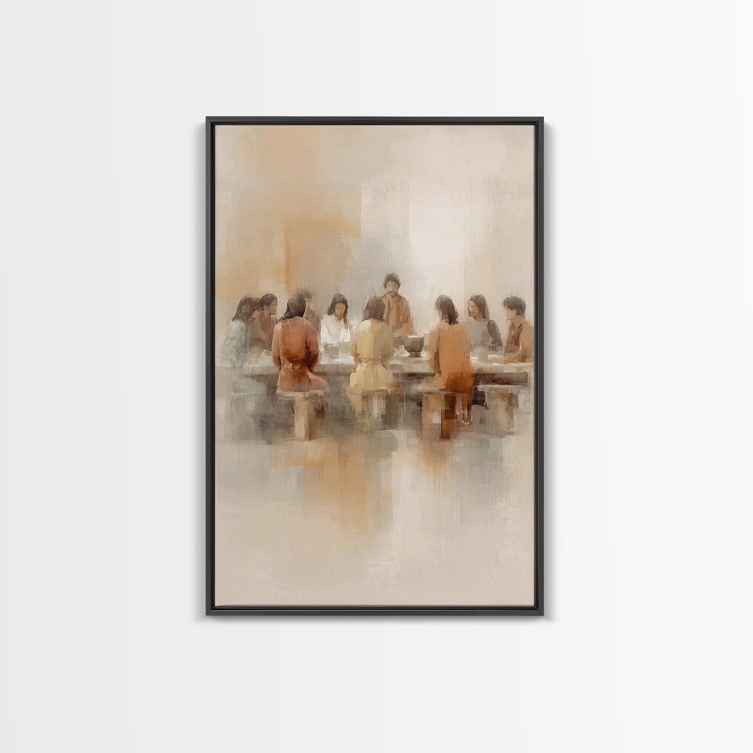 Graceful Supper – Framed Canvas Print – Christian Wall Art – Christian Art Work – Jesus Painting – Christmas Art – Christian Art Canvas – C
