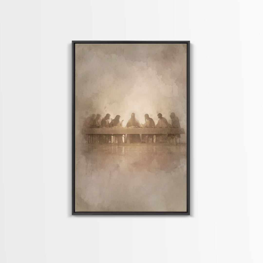 Divine Fellowship – Framed Canvas Print – Christian Art Print – Jesus Canvas Art – Christian Wall Art – Christmas Decor – Christian Christm
