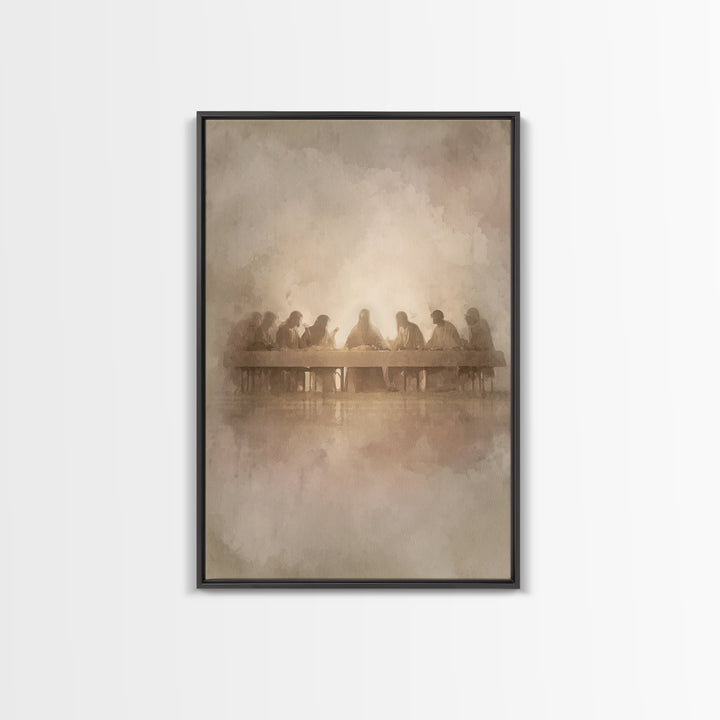 Divine Fellowship – Framed Canvas Print – Christian Art Print – Jesus Canvas Art – Christian Wall Art – Christmas Decor – Christian Christm