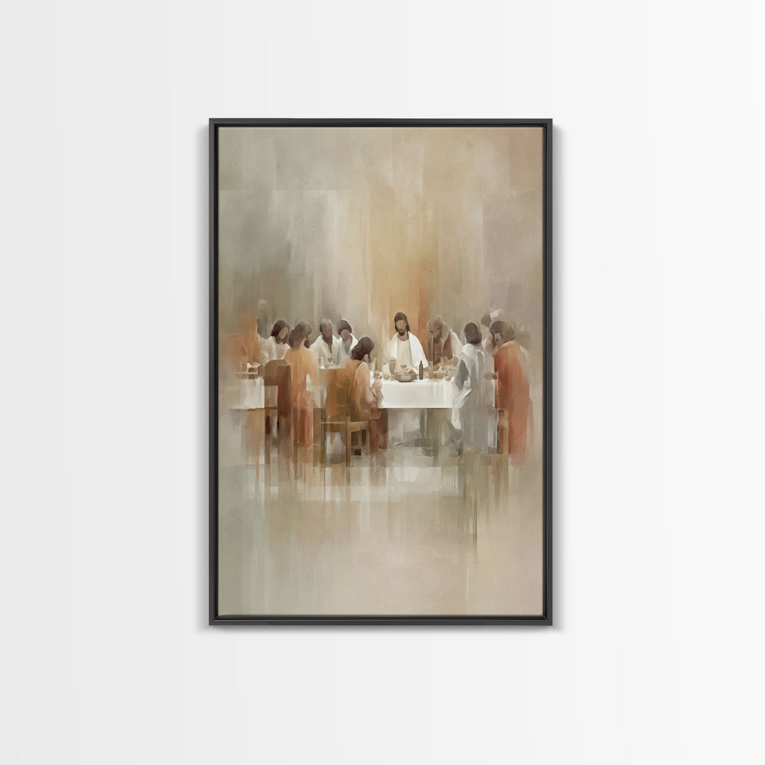 Table Of Grace – Framed Canvas Print – Christian Wall Art – Jesus Painting – Christian Art Canvas – Modern Christian Art – Christian Decor