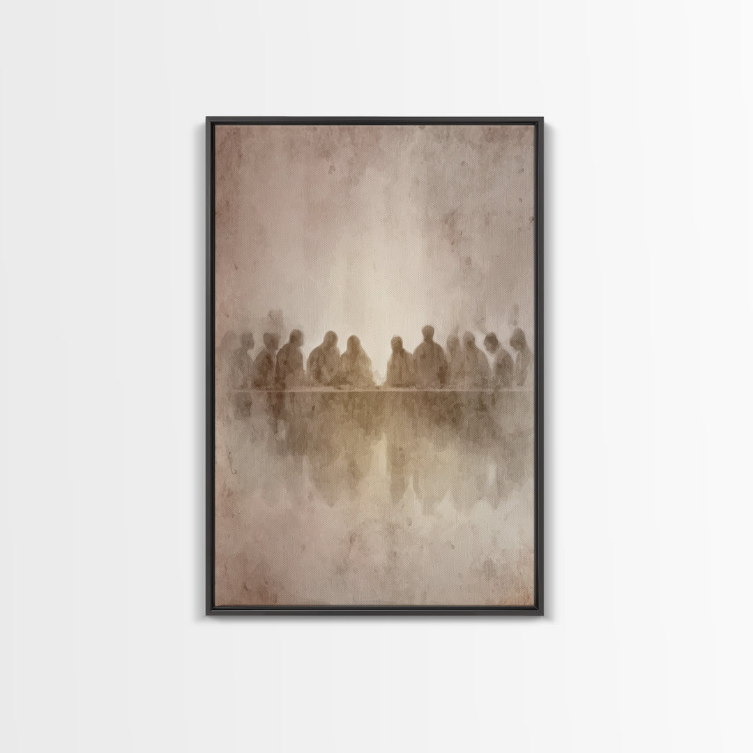 Eternal Fellowship, Framed Canvas Print, Christian Wall Art, Christian Art Canvas, Abstract Christian Art, Jesus Painting, Christian Decor