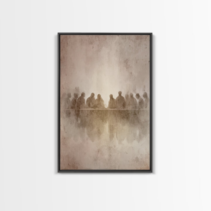 Eternal Fellowship, Framed Canvas Print, Christian Wall Art, Christian Art Canvas, Abstract Christian Art, Jesus Painting, Christian Decor