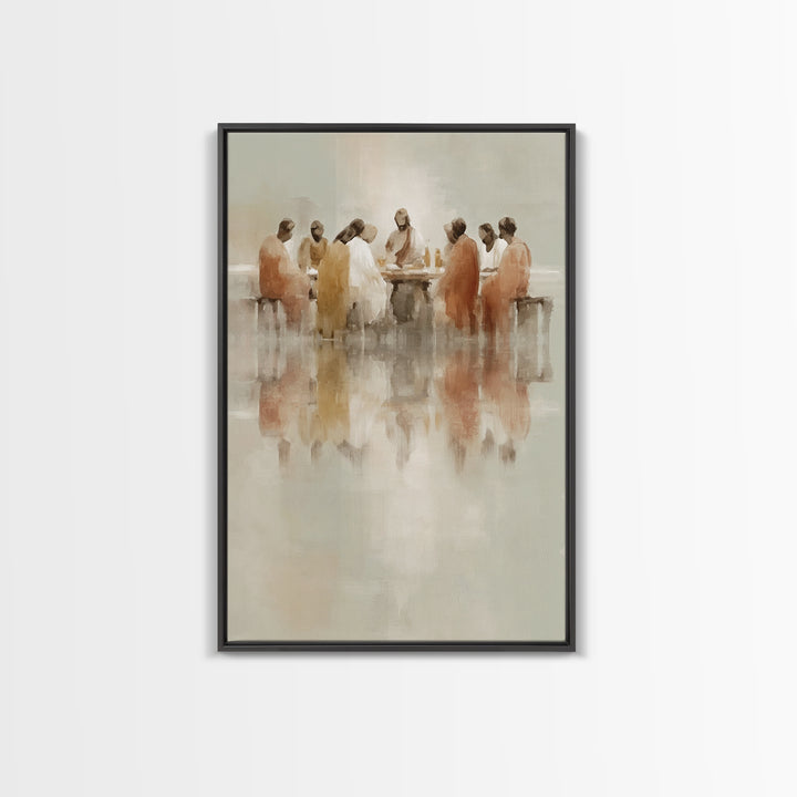 Radiant Communion, Framed Canvas Print, Christian Art Canvas, Modern Christian Art, Jesus Painting, Large Christian Art, Christian Wall Art