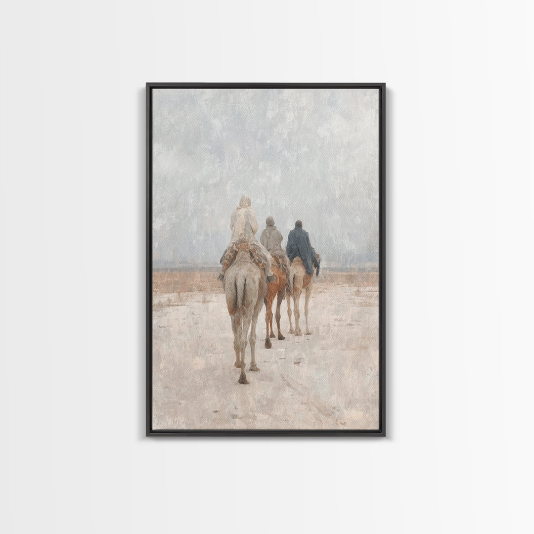 The Guiding Star – Framed Canvas Print – Christian Wall Art – Christian Art Canvas – Christmas Art – Christian Christmas Art – Jesus Painti