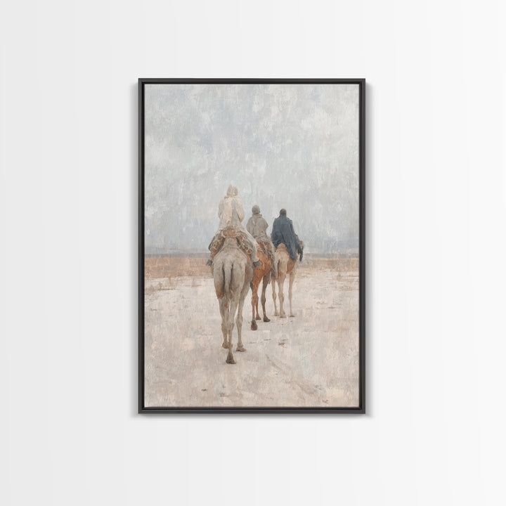 The Guiding Star – Framed Canvas Print – Christian Wall Art – Christian Art Canvas – Christmas Art – Christian Christmas Art – Jesus Painti