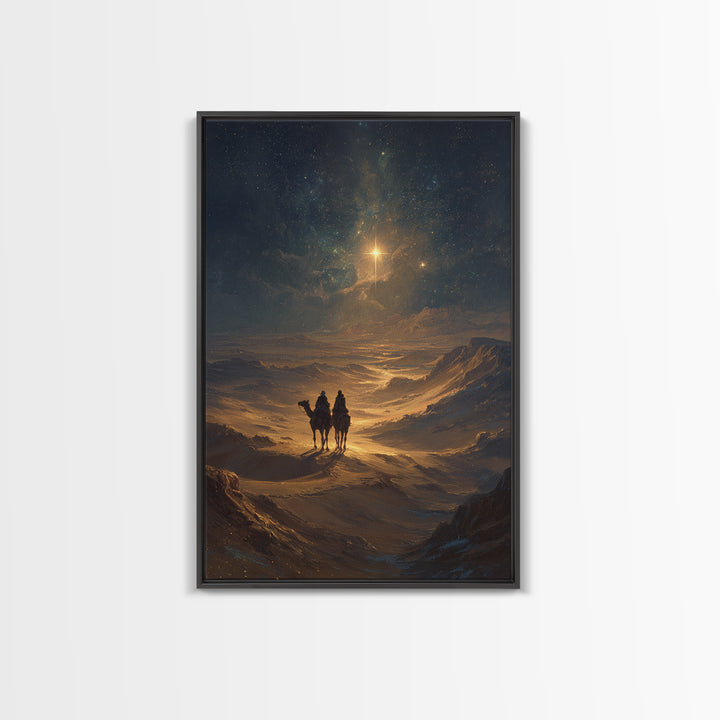 Star Of Wonder | Framed Canvas Print | Christian Wall Art | Christmas Art Prints | Christian Christmas Decor | Christian Art Canvas | Jesus