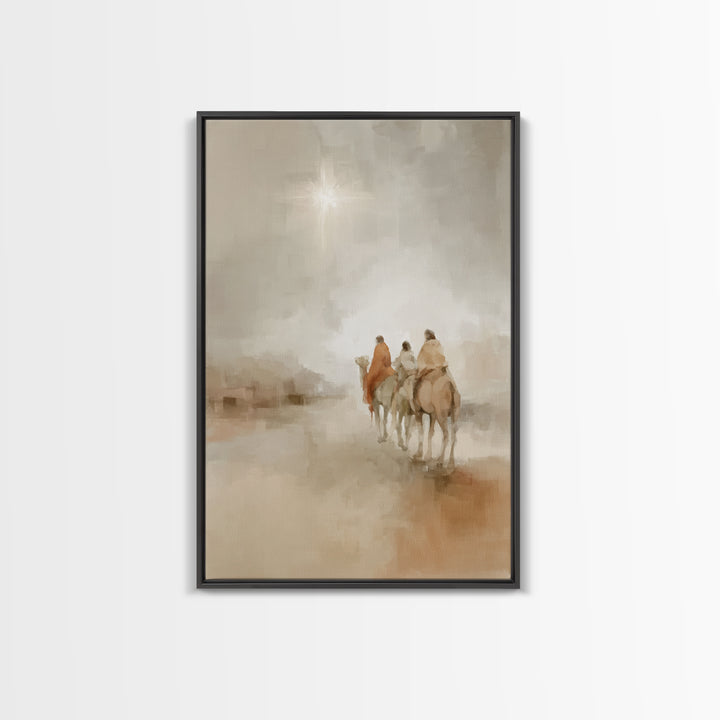 Journey Of Faith | Framed Canvas Print | Christian Art Canvas | Christian Christmas Art | Christian Wall Art | Christmas Canvas Wall Art |