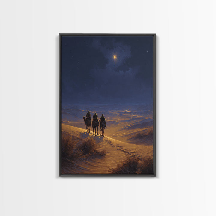 Star Of Bethlehem – Framed Canvas Print – Christian Wall Art – Christian Art Canvas – Christian Christmas Art – Christmas Wall Art – Jesus