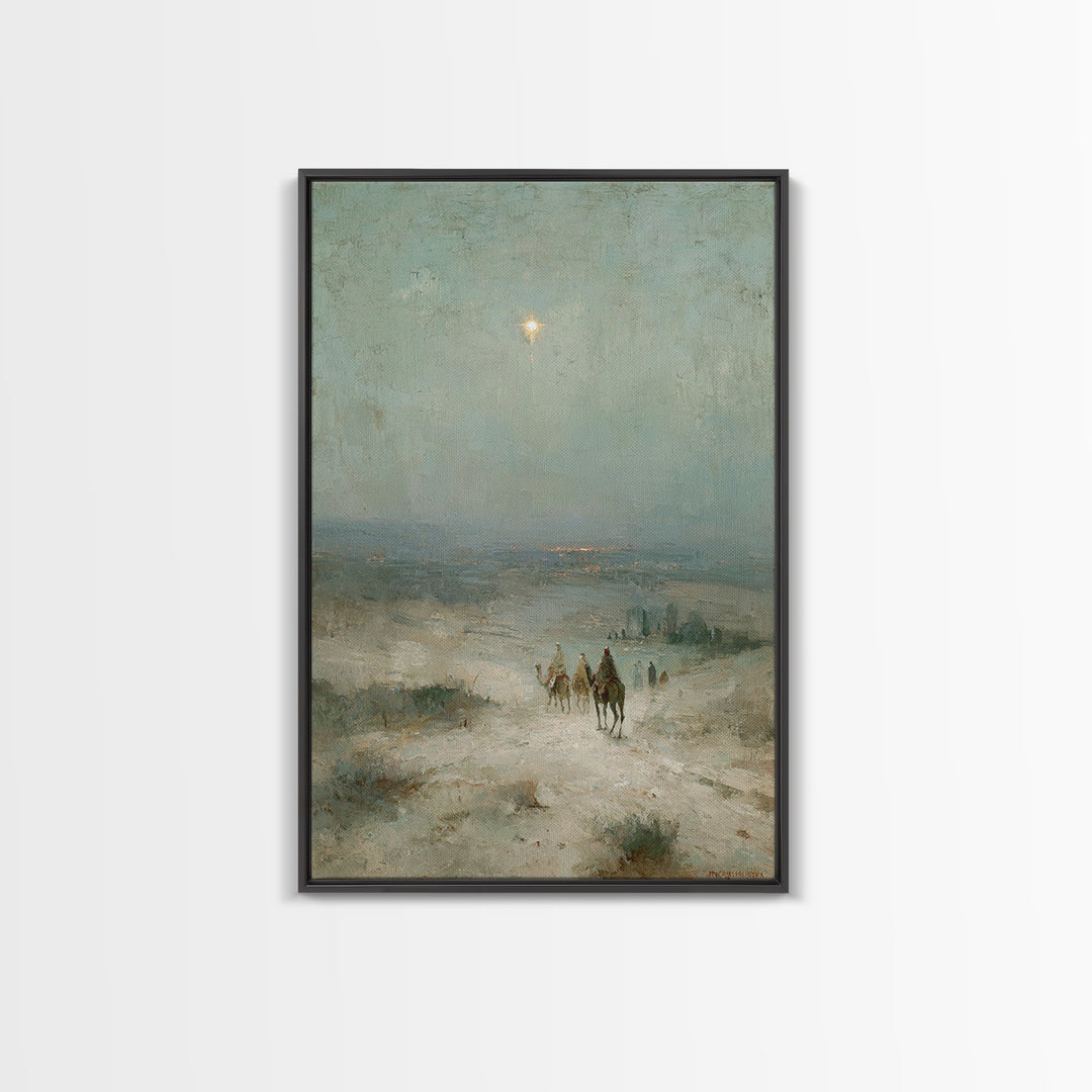 Threefold Promise – Framed Canvas Print – Christian Art Print – Christmas Wall Art – Christian Christmas – Christian Art Canvas – Jesus Pai