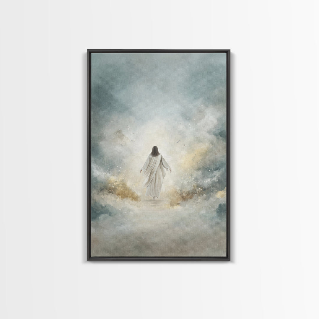 Path Of Ascension – Framed Canvas Print – Jesus Painting – Christian Art Canvas – Christian Wall Art – Large Jesus Wall Art – Modern Christ