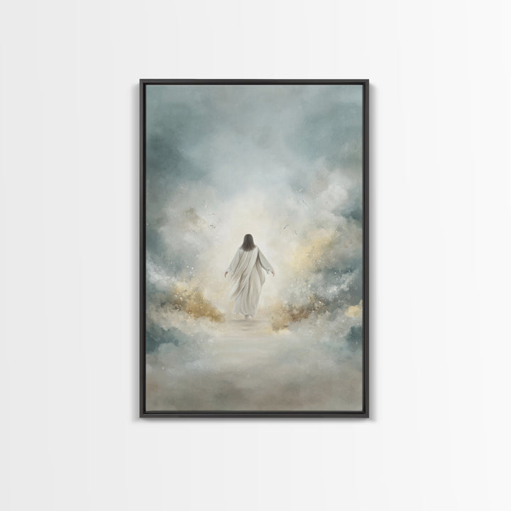 Path Of Ascension – Framed Canvas Print – Jesus Painting – Christian Art Canvas – Christian Wall Art – Large Jesus Wall Art – Modern Christ