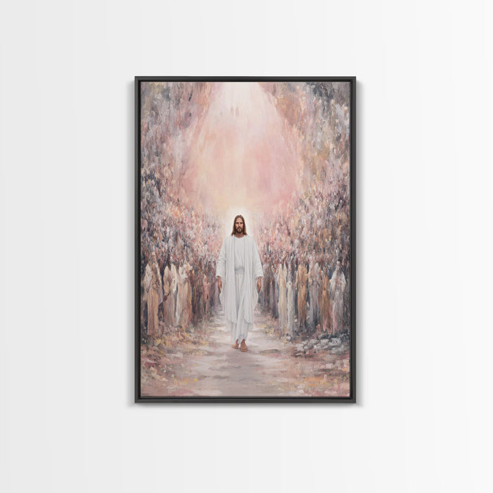 Heaven’s Host, Framed Canvas Print, Christian Art Canvas, Jesus Painting, Christian Wall Art, Christian Art Print, Large Christian Painting