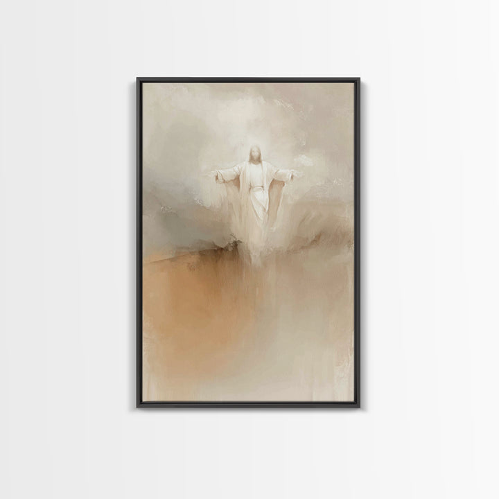 Heavenly Grace – Framed Canvas Print – Christian Wall Art – Jesus Painting – Christian Christmas Art – Christian Art