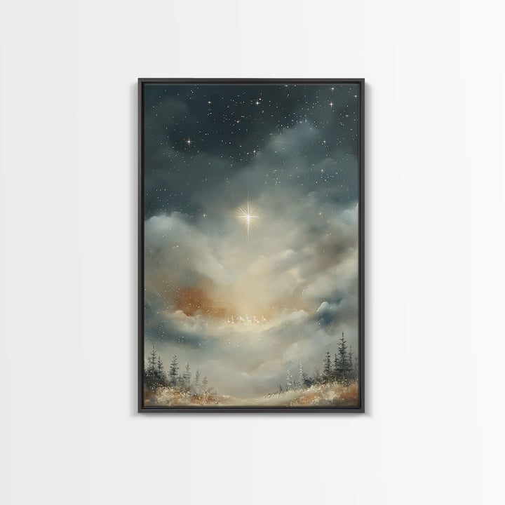 Morning Glory – Framed Canvas Print – Christian Wall Art – Christian Art Canvas – Christmas Art – Christian Christmas Art – Christian Decor