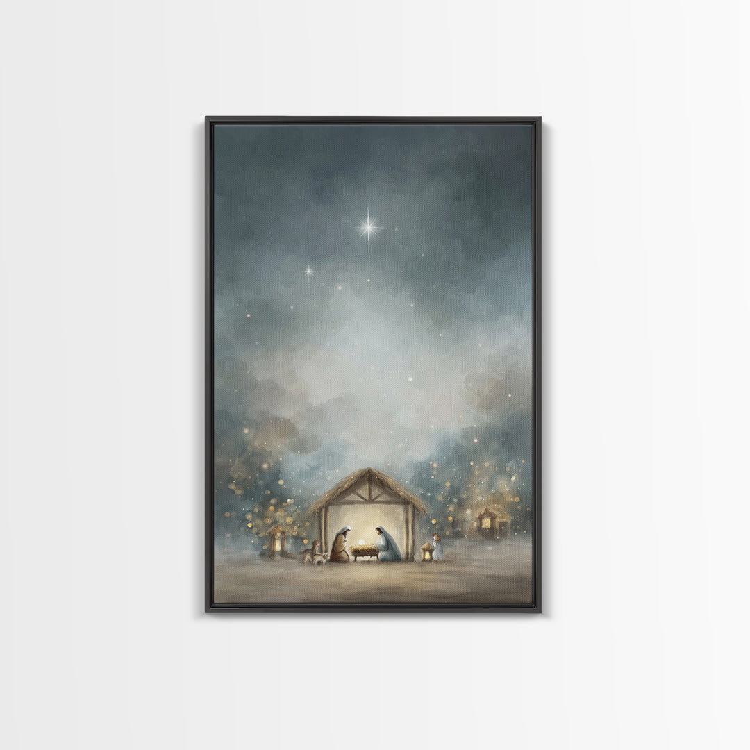 Bethlehem Wonder – Framed Canvas Print – Christian Wall Art – Christian Art Canvas – Christmas Art – Christian Christmas Art – Christian De