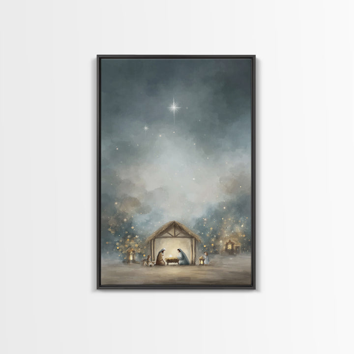 Bethlehem Wonder – Framed Canvas Print – Christian Wall Art – Christian Art Canvas – Christmas Art – Christian Christmas Art – Christian De