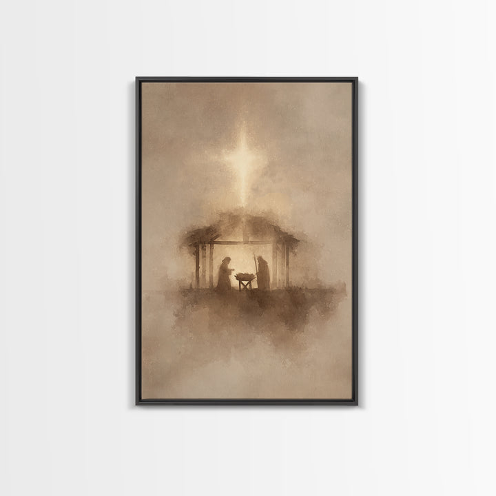 Guiding Star Peace | Framed Canvas Print | Christian Wall Art | Christian Art Canvas | Christmas Art | Christian Christmas Art | Christian