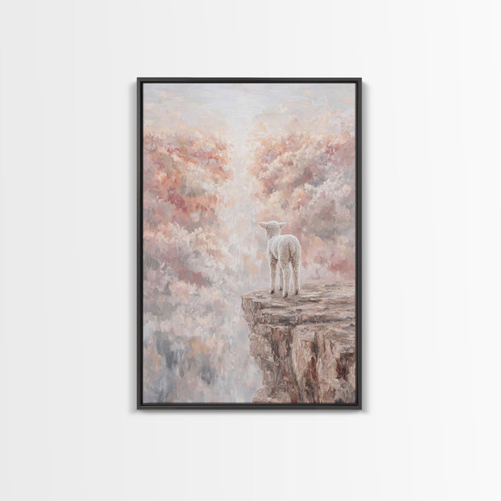 Dawnlight Refuge – Framed Canvas Print – Christian Wall Art – Christian Art Canvas – Pastoral Scenery – Christian Gift – Subtle Christian A