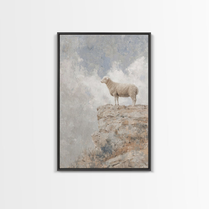 Horizon Grace, Framed Canvas Print, Christian Wall Art, Christian Art Canvas, Minimalist Christian Art, Pastoral Scenery, Christian Art Wor