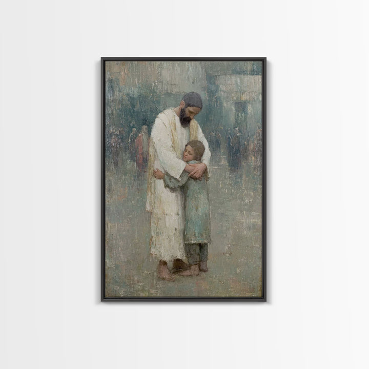 Child Of Grace, Framed Canvas Print, Christian Wall Art, Christian Art Canvas, Jesus Painting, Christian Art Work, Modern Christian Paintin