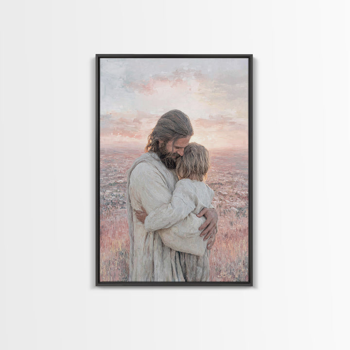 Sunrise Of Love | Framed Canvas Print | Christian Wall Art | Christian Art Canvas | Jesus Painting | Christian Art Work | Modern Christian