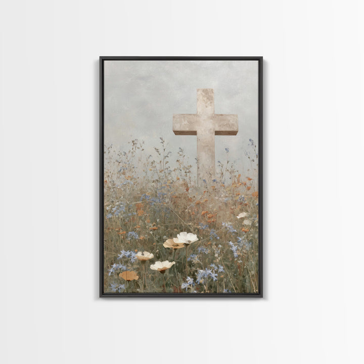 Garden Of Hope – Framed Canvas Print – Christian Wall Art – Christian Art Canvas – Christian Art Work – Christian Decor – Minimalist Christ