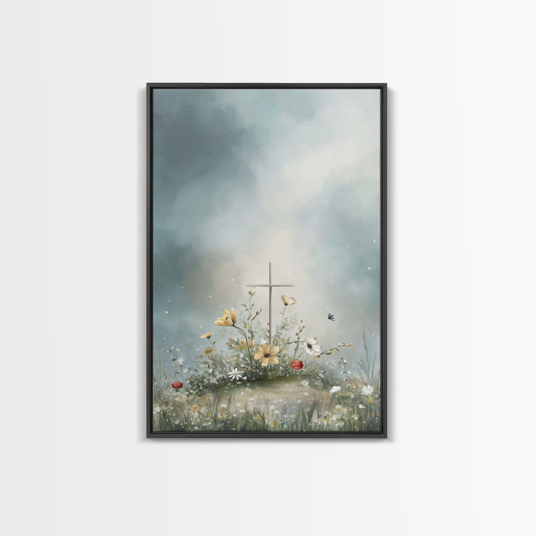 Heaven’s Bloom | Framed Canvas Print | Christian Wall Art | Christian Art Canvas | Christian Art Print | Christian Art Work | Subtle Christ