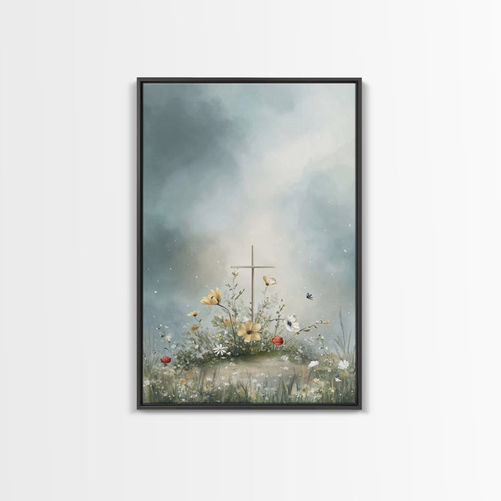 Heaven’s Bloom | Framed Canvas Print | Christian Wall Art | Christian Art Canvas | Christian Art Print | Christian Art Work | Subtle Christ