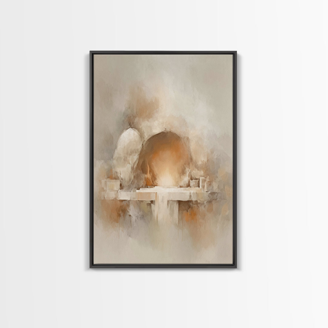 Stone Of Dawn - Framed Canvas Print - Christian Painting - Christian Art Canvas - Christian Wall Art - Modern Christian Art - Christian Gif