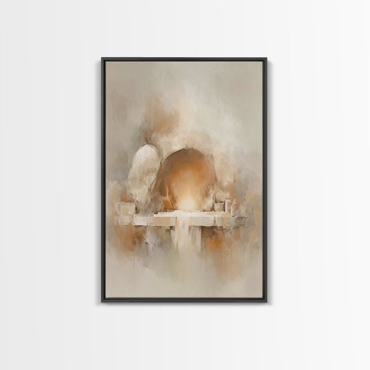 Stone Of Dawn - Framed Canvas Print - Christian Painting - Christian Art Canvas - Christian Wall Art - Modern Christian Art - Christian Gif