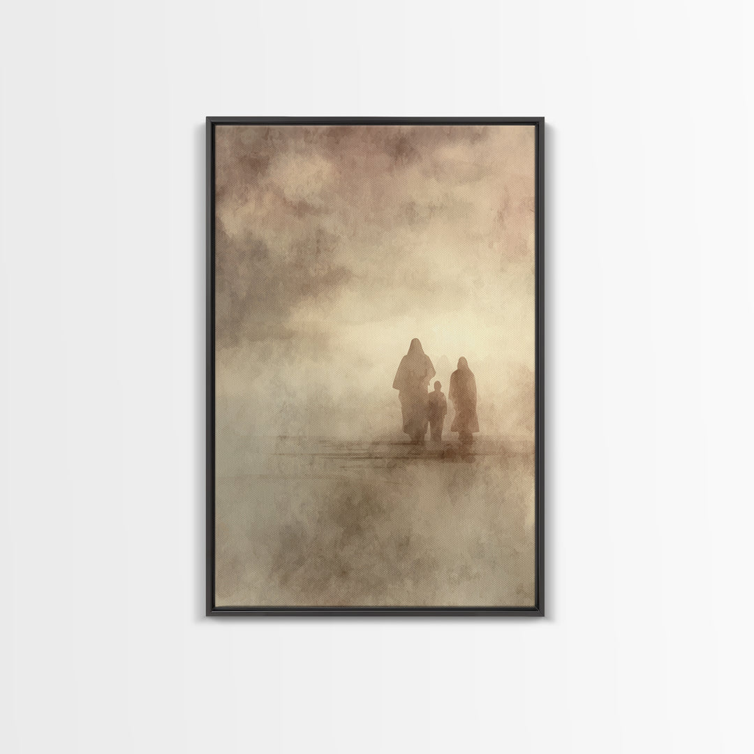 Silent Faith Journey – Framed Canvas Print – Christian Art Canvas – Christian Wall Art – Subtle Christian Art – Jesus Painting – Christian