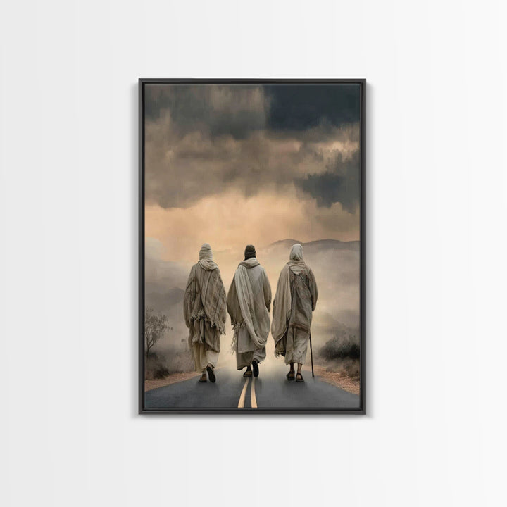 Desert Morning Hope – Framed Canvas Print – Christian Wall Art – Christian Art Canvas – Moody Christian Art – Jesus Painting – Christian Ch