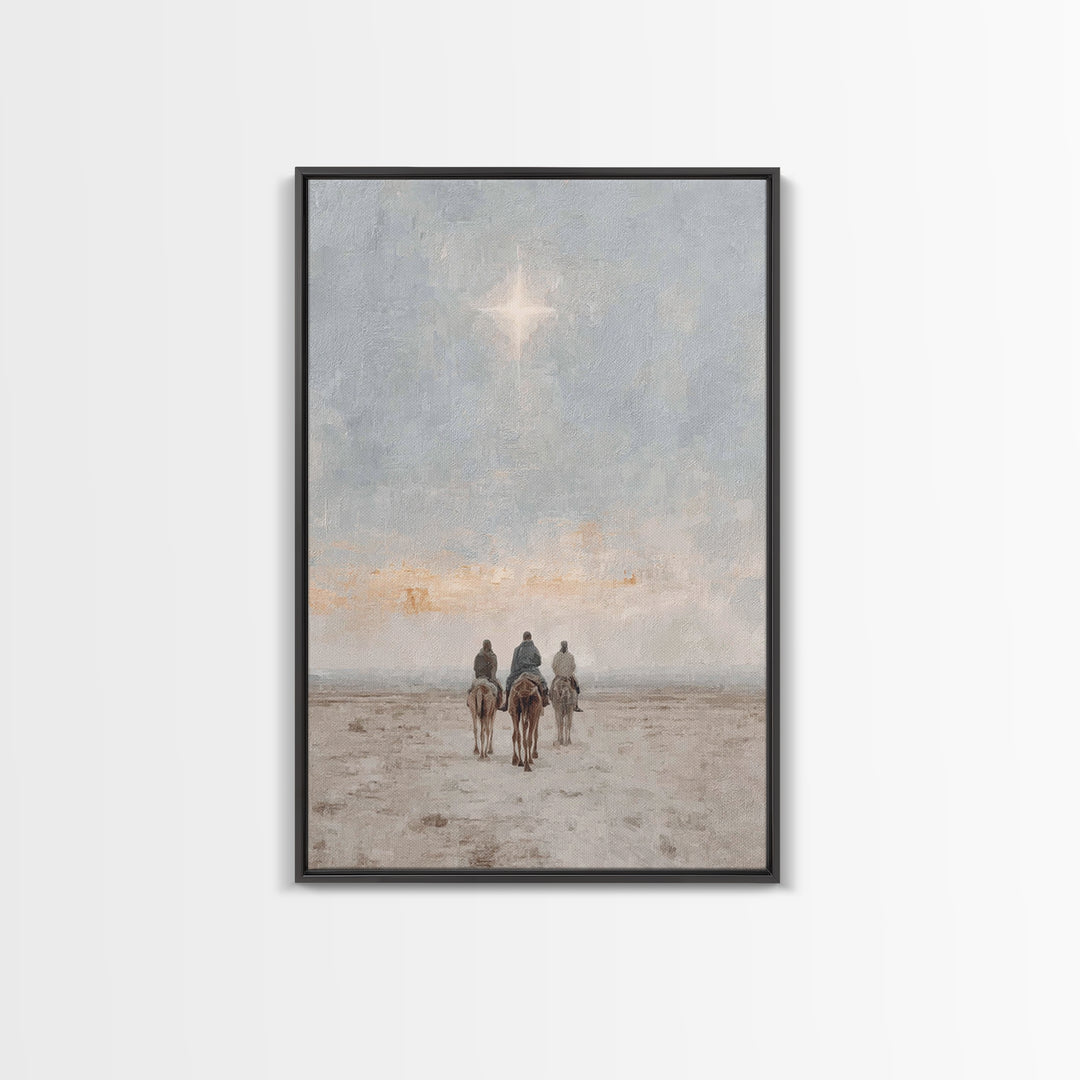 Guiding Light Sky – Framed Canvas Print – Christian Art Canvas – Christian Wall Art – Christmas Art Prints – Christian Christmas Art – Chri