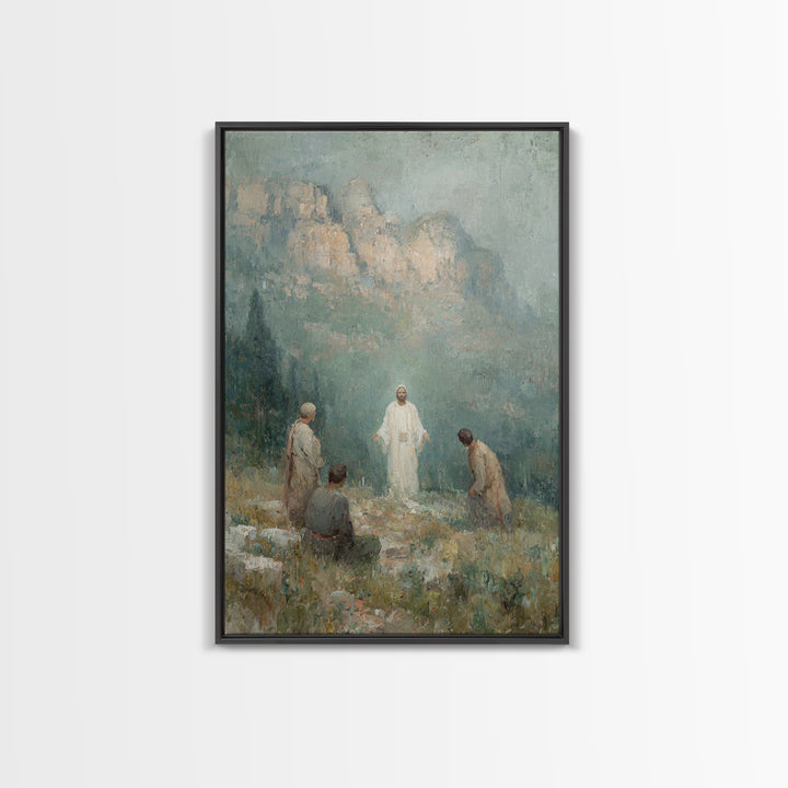 Radiant Summit Grace – Framed Canvas Print – Christian Art Canvas – Christian Wall Art – Jesus Painting – Modern Christian Art – Christian