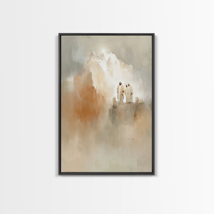 Transfiguration Light Sky – Framed Canvas Print – Christian Art Canvas – Christian Wall Art – Jesus Painting – Large Christian Painting – C