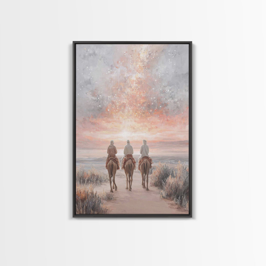 Dawn Promise – Framed Canvas Print – Christian Christmas Art – Jesus Painting – Christian Art Canvas – Christian Wall Art