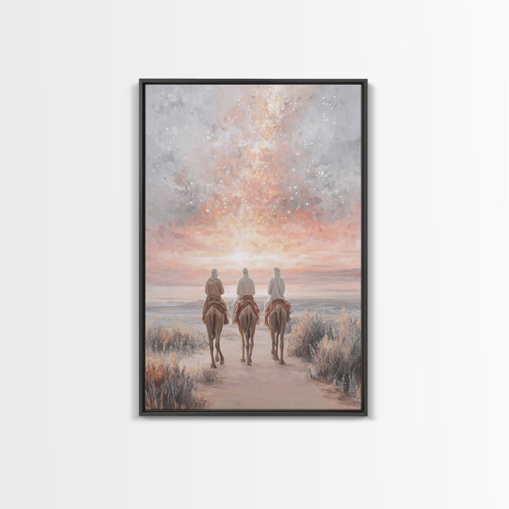 Dawn Promise – Framed Canvas Print – Christian Christmas Art – Jesus Painting – Christian Art Canvas – Christian Wall Art