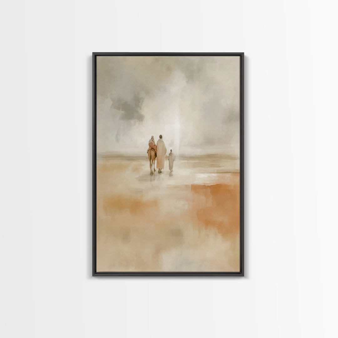 Holy Refuge – Framed Canvas Print – Christian Art Canvas – Christian Wall Art – Christmas Art – Christian Christmas Art – Jesus Painting
