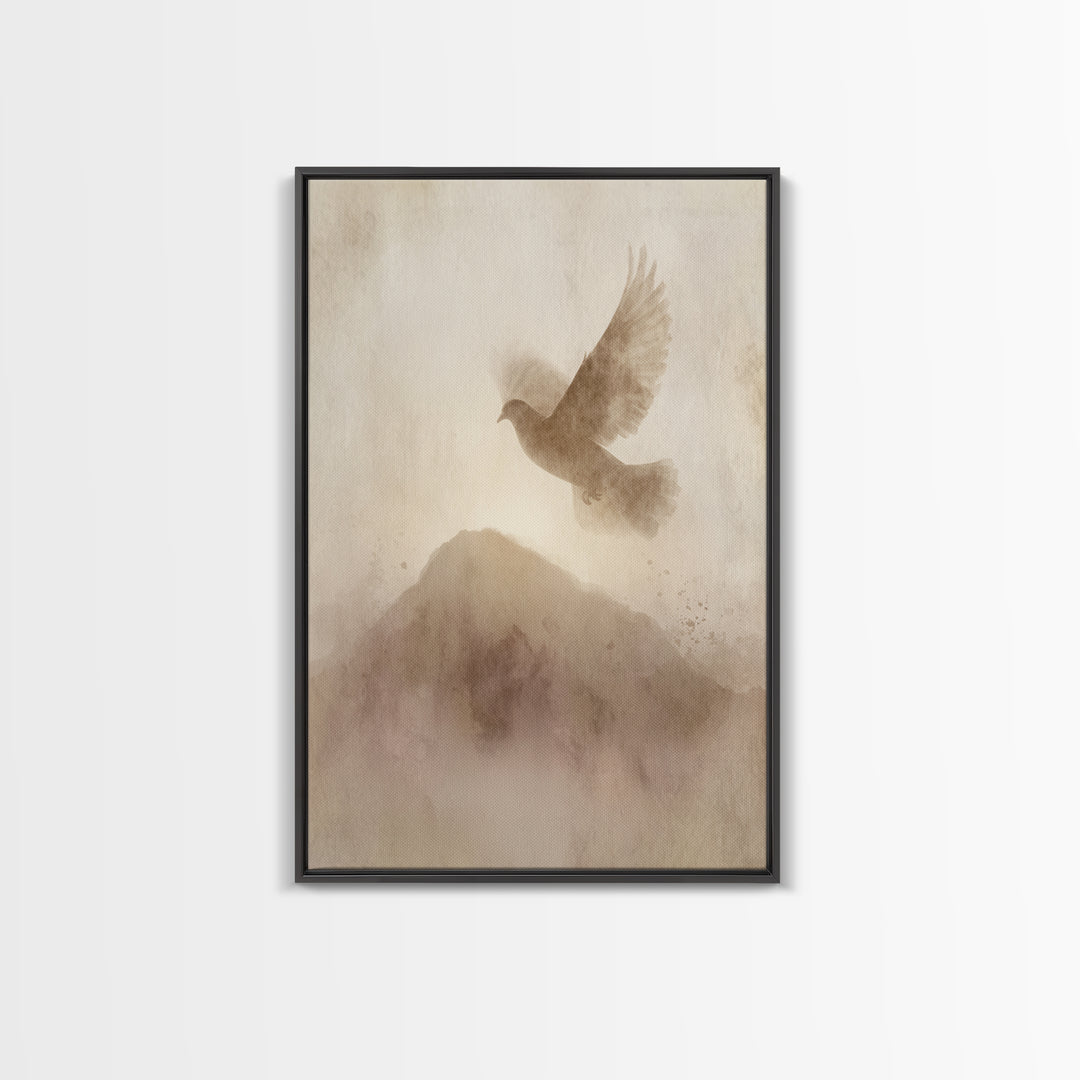 Silent Ascent – Framed Canvas Print – Christian Wall Art – Christian Art Canvas – Subtle Christian Art – Christian Art Print – Minimalist C
