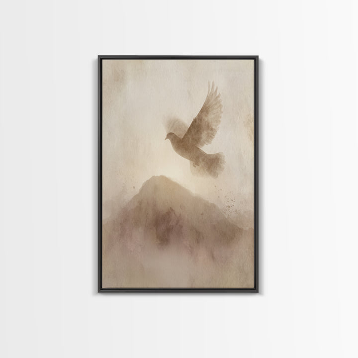 Silent Ascent – Framed Canvas Print – Christian Wall Art – Christian Art Canvas – Subtle Christian Art – Christian Art Print – Minimalist C