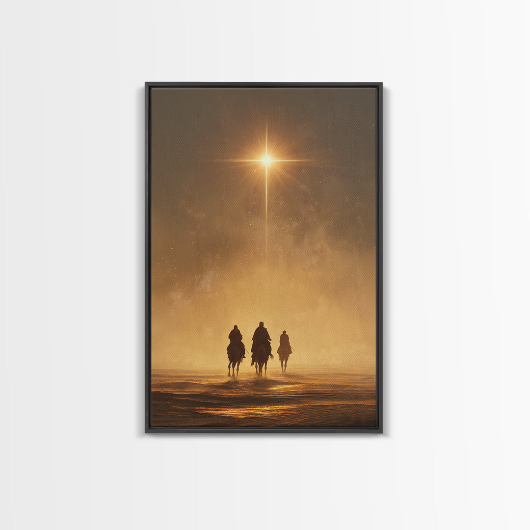 Cross Of Dawn – Framed Canvas Print – Jesus Painting – Christian Wall Art – Christian Art Canvas – Christian Christmas Art – Christmas Art