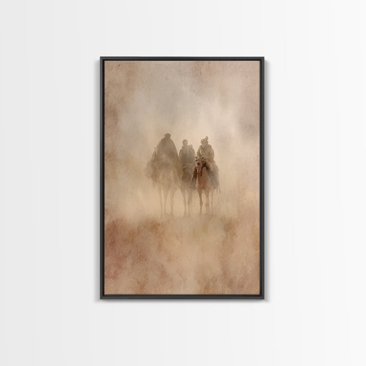 Sacred Journey – Framed Canvas Print – Jesus Painting – Christian Art Canvas – Christian Christmas Art – Christian Wall Art – Christmas Art